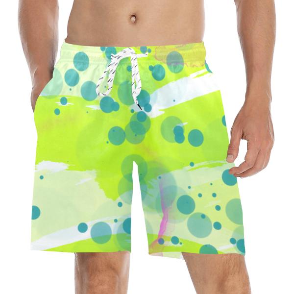 Badehose mit Hundemotiv Rex2 - Badehose, Shorts, Strand, bunt, Swimwear, Bademode, Mix, Mischling, Mops, Pug