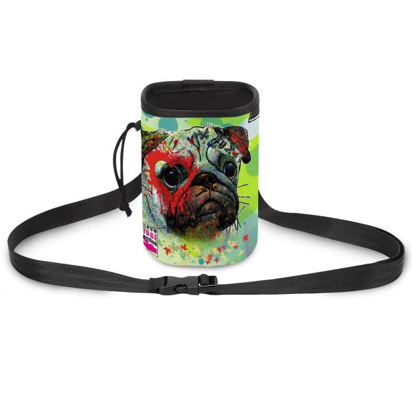 NomNom Bag Rex2 - Leckerchenbeutel, Leckerli, Futterbeutel, bunt, Oxfordstoff, Mix, Mischling, Mops