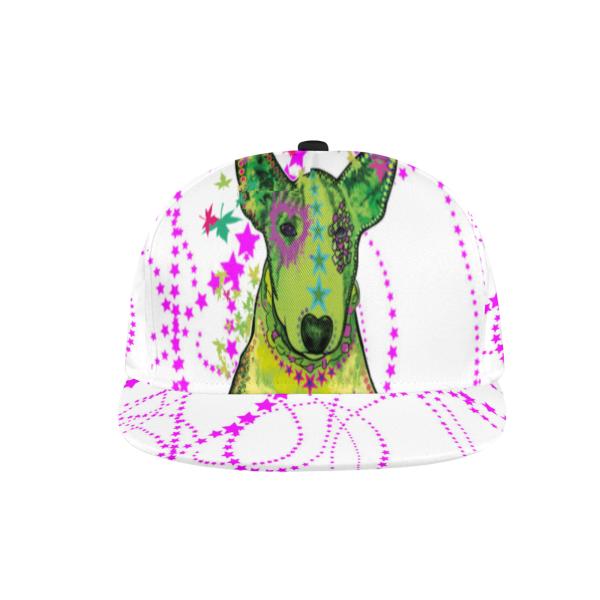 Cap Roxy – Baumwoll-Polyester-Mix, verstellbar, Unisex, One Size, bunt, Mischling, SOKA, Listenhund, Bullterrier, Bulli, Mini Bullterrier
