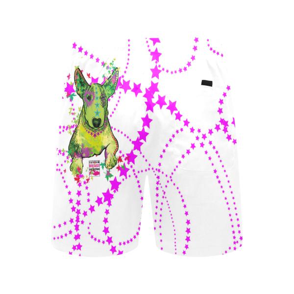 Badehose mit Hundemotiv Roxy - Badehose, Shorts, Strand, bunt, Swimwear, Bademode, Bullterrier, Bulli, Mix, Mischling