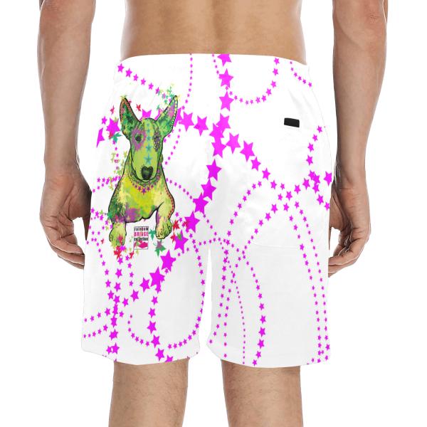 Badehose mit Hundemotiv Roxy - Badehose, Shorts, Strand, bunt, Swimwear, Bademode, Bullterrier, Bulli, Mix, Mischling