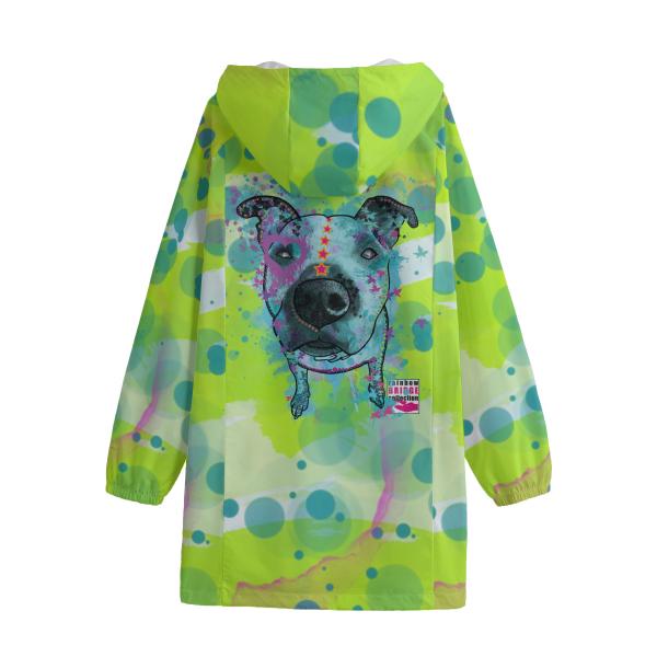 Regenjacke mit Hundemoiv Sancho von Hinten