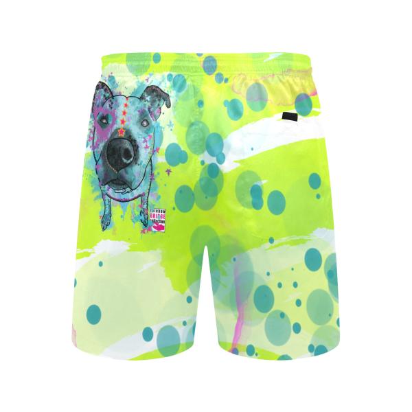 Badehose mit Hundemotiv Sancho - Badehose, Shorts, Strand, bunt, Swimwear, Bademode, Staffordshire, AmStaff, Staff, Pitbull, Pit, SOKA, Listenhund