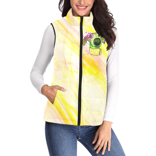 Weste mit Hundemotiv Sienna - 100 % Polyester, Wattiertes Futter, Ärmellos, bunt, Hundemotiv, Windhund, Podenco, Mischling, Mix