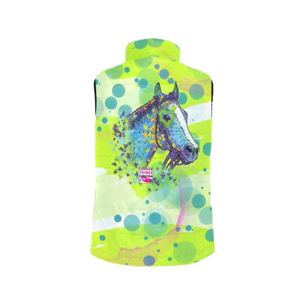 Weste mit Hundemotiv Tasci - 100 % Polyester, Wattiertes Futter, Ärmellos, bunt, Pferd, Rennpferd