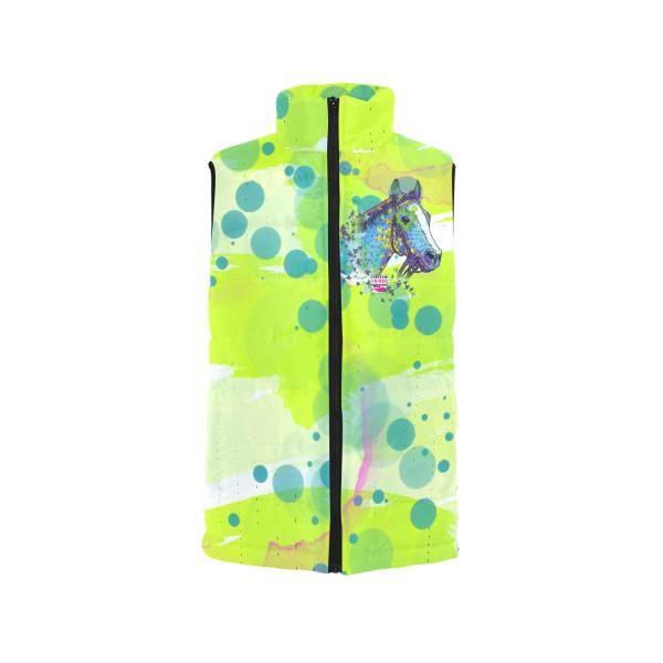 Weste mit Hundemotiv Tasci - 100 % Polyester, Wattiertes Futter, Ärmellos, bunt, Pferd, Rennpferd