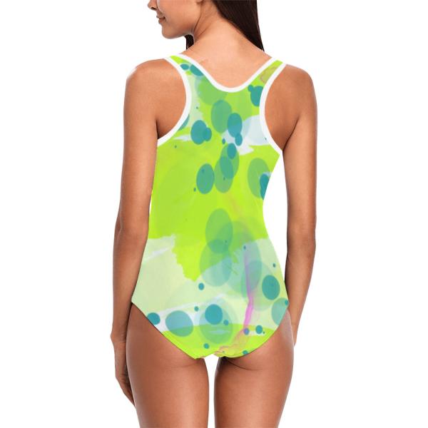 Badeanzug Pferdemotiv Tasci -  85% Polyester, 15% Spandex, Wasserecht, mit Innenfutter, bunt, Rennpferd