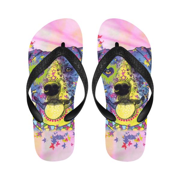 Flip Flops Hundemotiv Tayra - Strandsandalen, Sandalen, bunt, Grösse 38-45, Unisex, AmStaff, Staffordshire, Staff, Pitbull, Pit, SOKA, Familienhunde