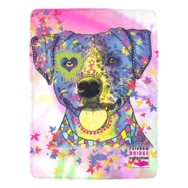 Decke Tayra -  Fleecedecke, kuschlig, weich, bunt, Motive in Digitaler Popart, 152cm x 203cm, bunt, Staff, Amstaff, Staffordshire, Soka, Listenhund, Bollerkopf, Mix