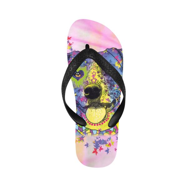 Flip Flops Hundemotiv Tayra - Strandsandalen, Sandalen, bunt, Grösse 38-45, Unisex, AmStaff, Staffordshire, Staff, Pitbull, Pit, SOKA, Familienhunde