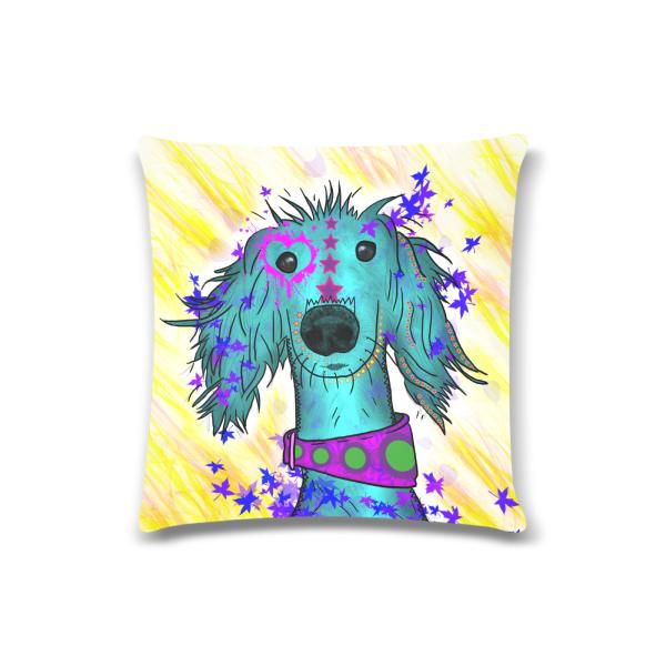 Sofakissen-Bezug Tootsi- Popart Hundeporträt, 50x50 cm, Baumwolle & Polyester, beidseitig bedruckt, waschbar