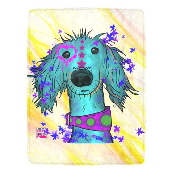 Decke Tootsie -  Fleecedecke, kuschlig, weich, bunt, Motive in Digitaler Popart, 152cm x 203cm, bunt, Windhunde, Podenco, Mix, Sienna