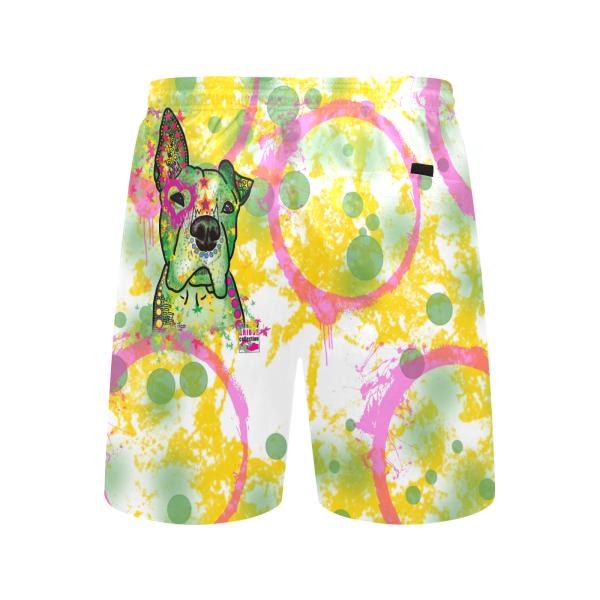 Badehose mit Hundemotiv Tyson - Badehose, Shorts, Strand, bunt, Swimwear, Bademode, Staffordshire, AmStaff, Staff, Pitbull, Pit, SOKA, Listenhund
