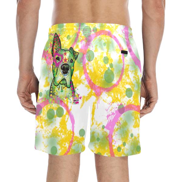 Badehose mit Hundemotiv Tyson - Badehose, Shorts, Strand, bunt, Swimwear, Bademode, Staffordshire, AmStaff, Staff, Pitbull, Pit, SOKA, Listenhund