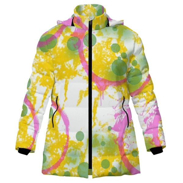 Warme Winterjacke mit Hundemotiv Tyson – Popart Hundemotiv, 96% Polyester, 4% Spandex Unisex, bunt, Größe S-6XL, Mischling, Mix, AmStaff, Staff, Stafordshire, Pitbull, Pit, XXL Bully